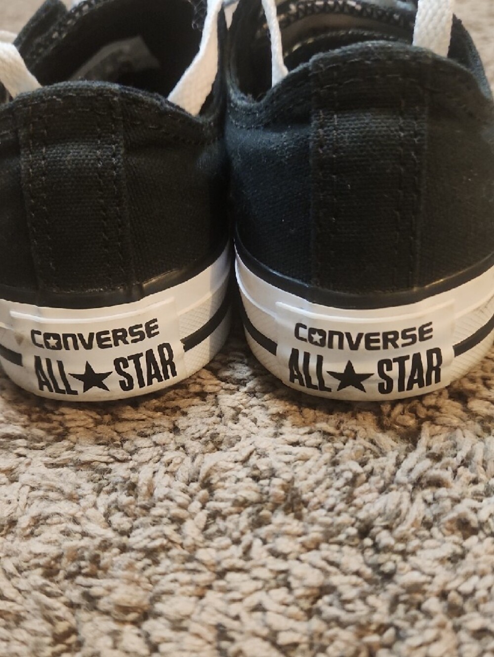 Converse Black and White Low-Top Canvas Sneakers - Picture 3 of 9